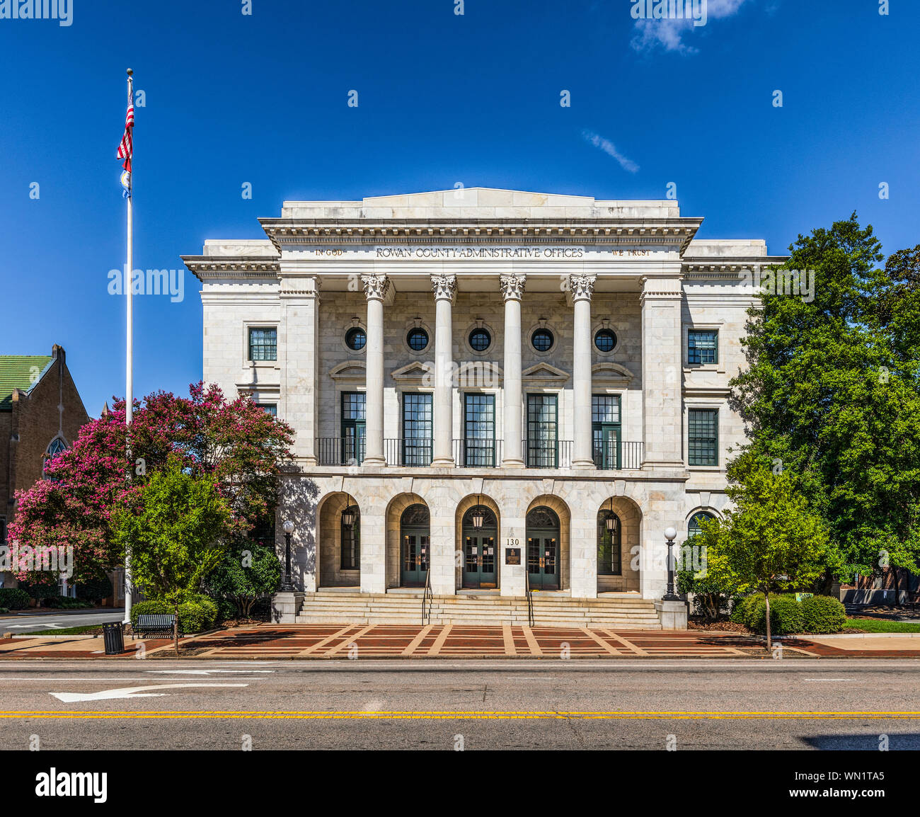 SALISBURY, NC, USA-1 SEPTEMBER 2019: Ursprünglich die Rowan County Post und Bundesgericht, im Jahre 1910 erbaut. Stockfoto