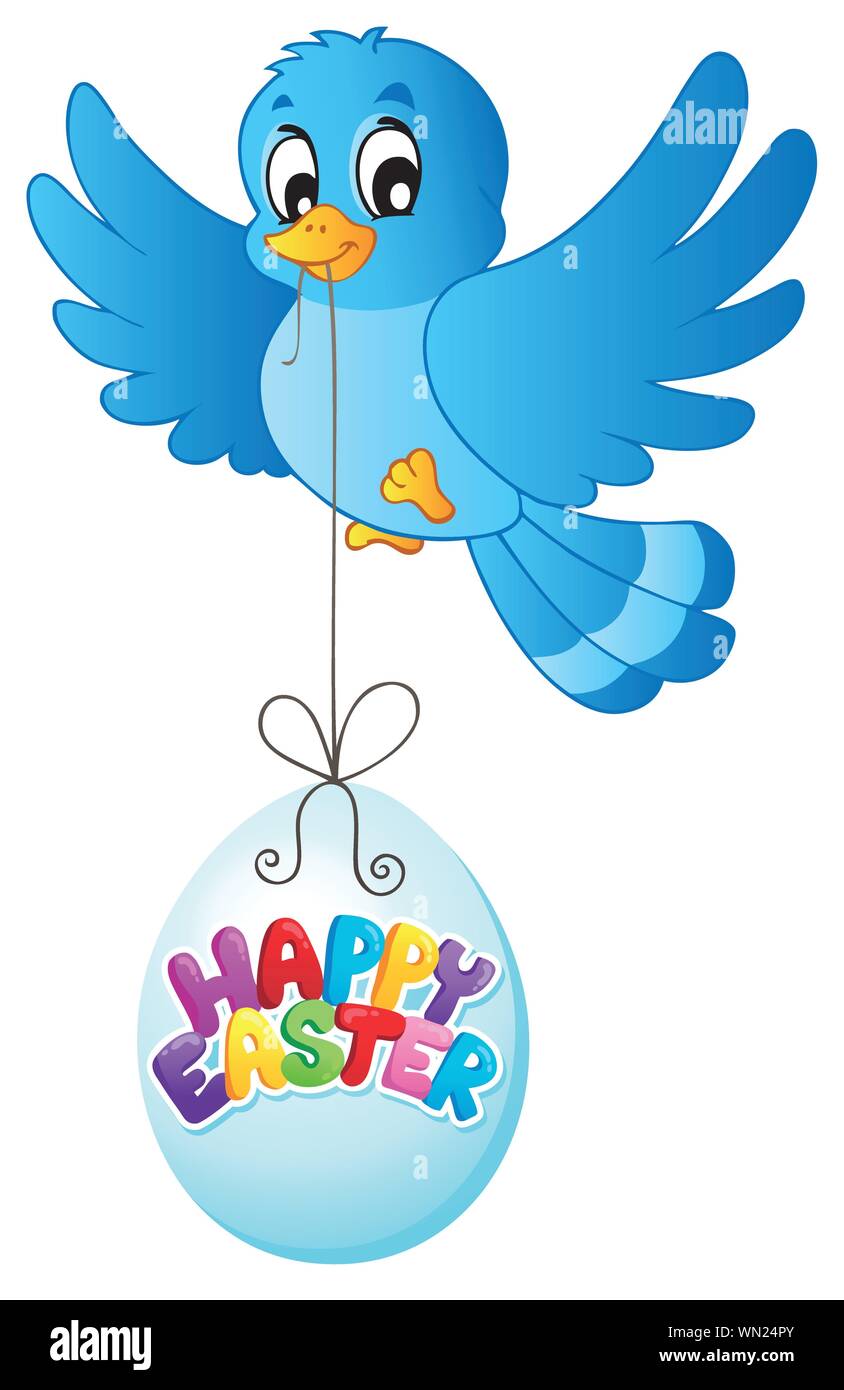 Blue Bird mit Osterei Stock Vektor