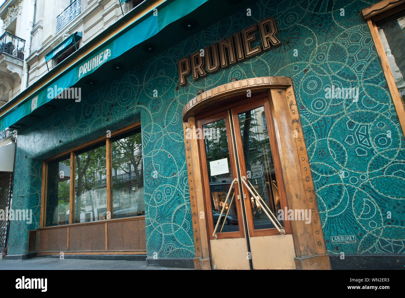 Paris, Seafood-Restaurant Prunier, 16 avenue Victor Hugo, 75116 Paris, Frankreich Stockfoto