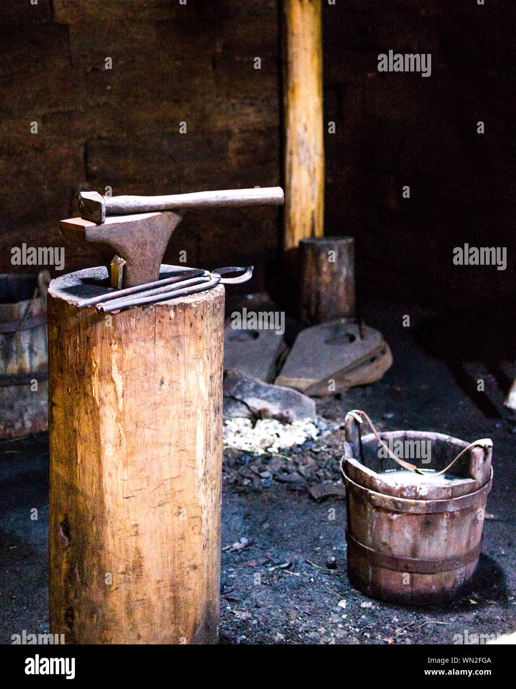 Schmiede Amboss bei L'Anse aux Meadows National Historic Site in Neufundland Stockfoto