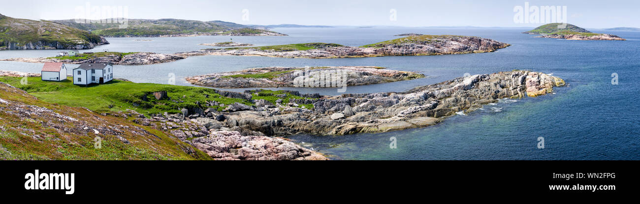 Schlacht Hafen Fischerdorf panorama Neufundland und Labrador Stockfoto
