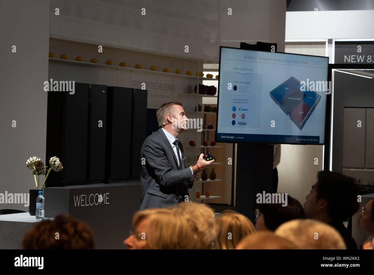 Haier Pressekonferenz IFA 2019 (Foto von Beata Siewicz/Pacific Press) Stockfoto