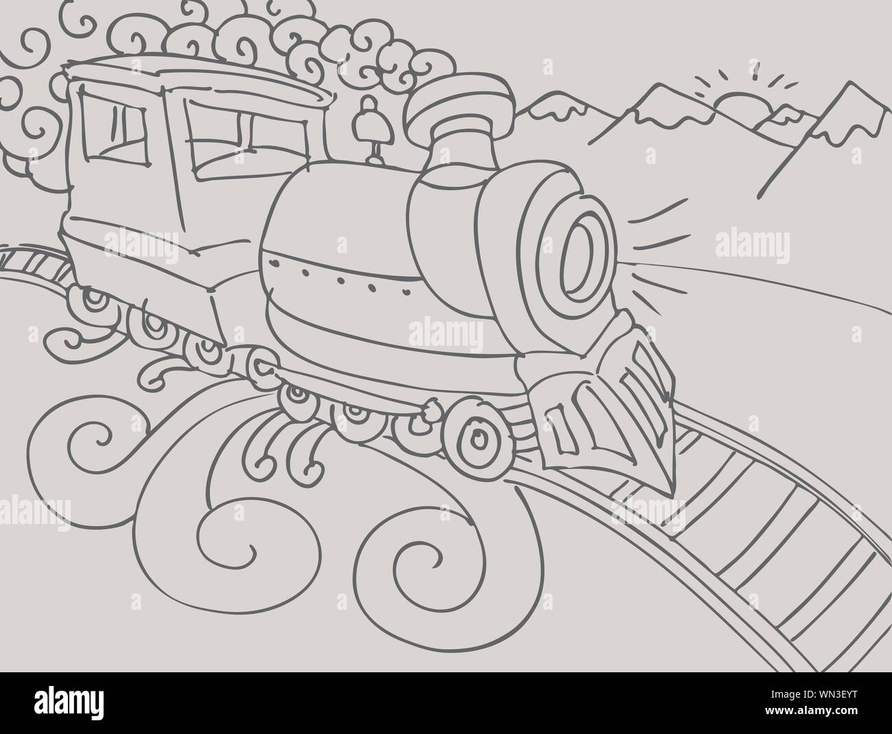 Zug-Doodle Stock Vektor