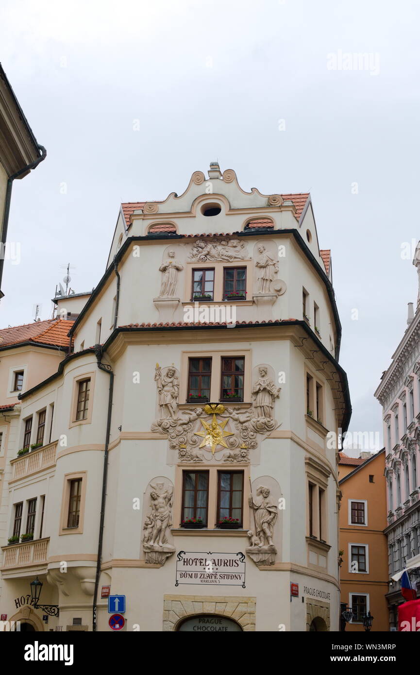 Hotel aurus, Prag, Tschechische Republik Stockfoto