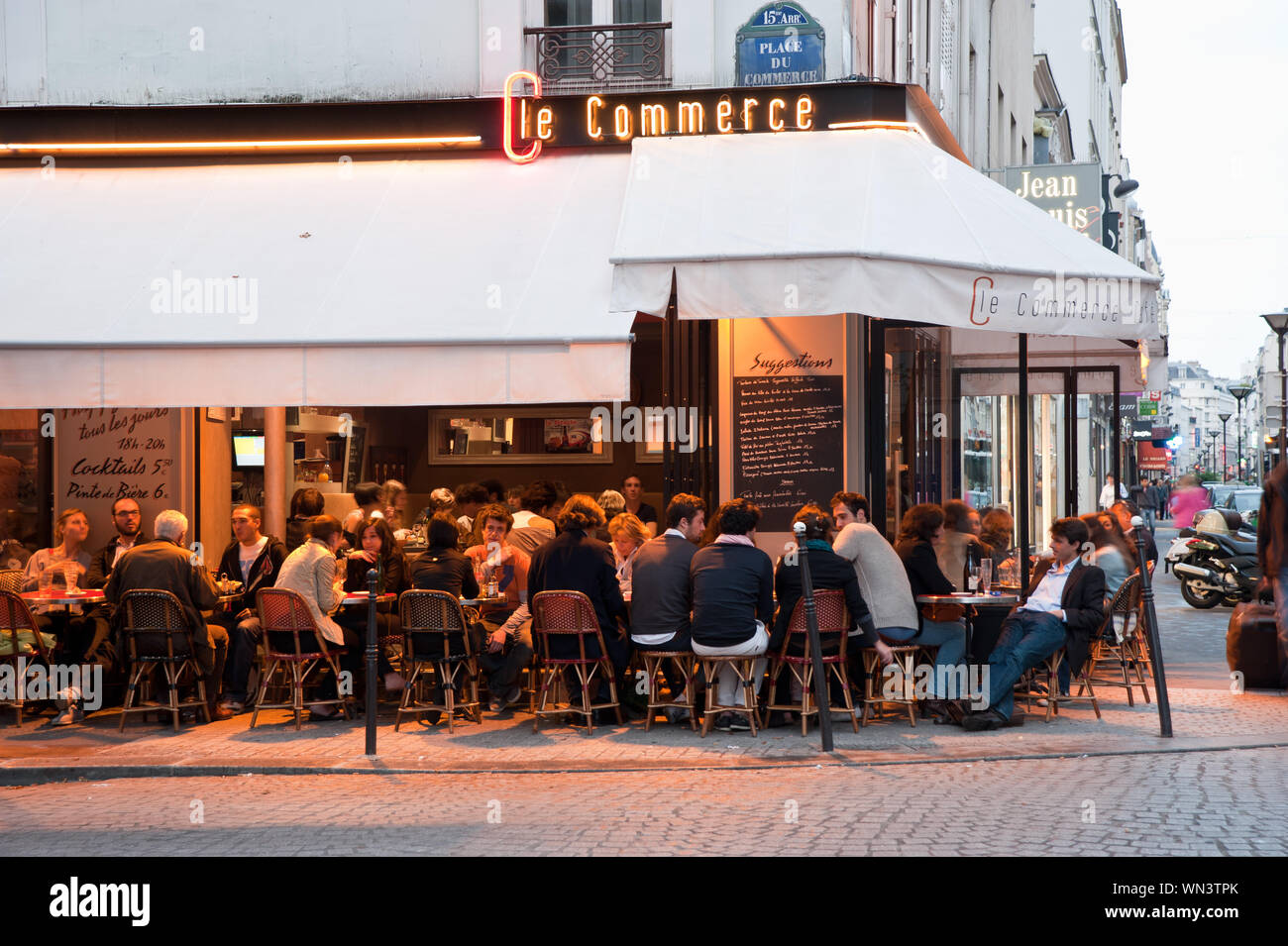 Paris, Bistro Stockfoto