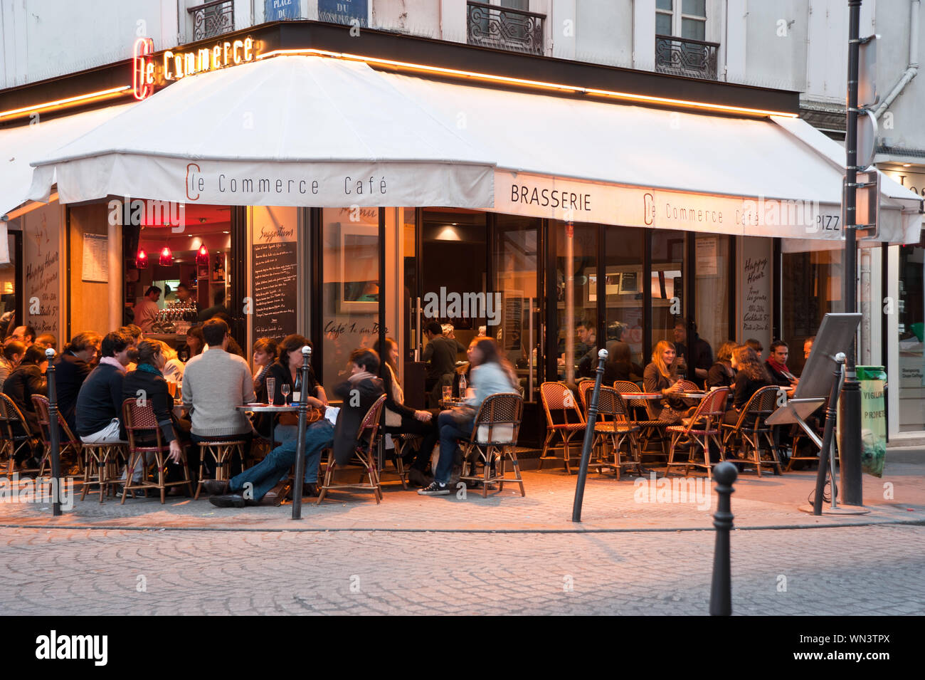 Paris, Bistro Stockfoto