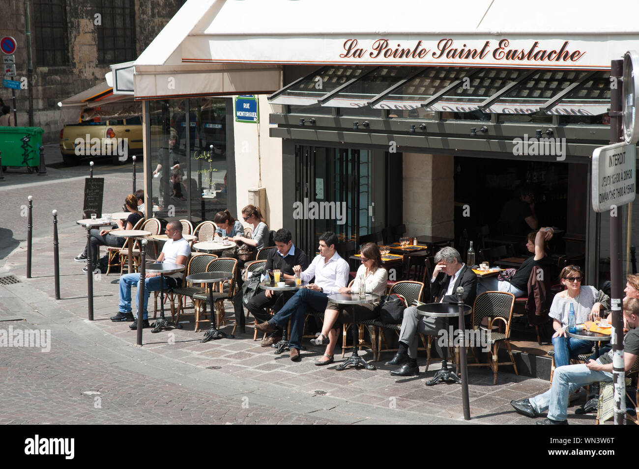 Paris, Bistro Stockfoto