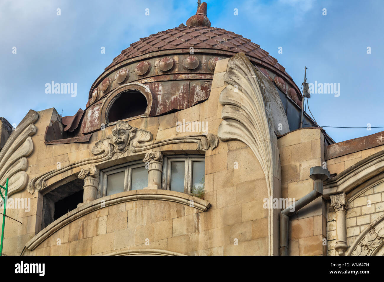Jugendstil vintage Apartment Gebäude, Baku, Aserbaidschan Stockfoto
