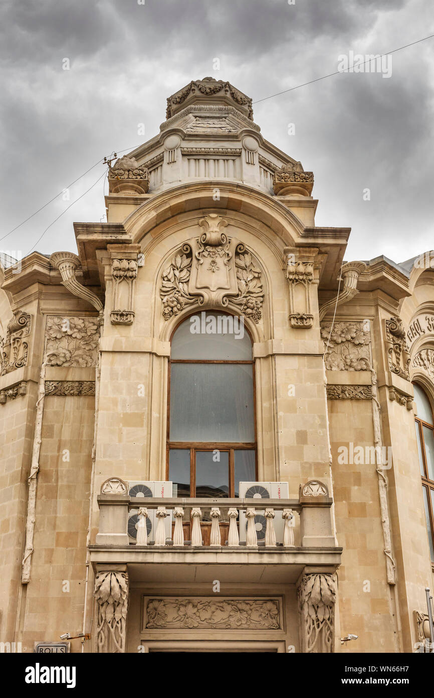 Baku Commercial Bank, 1901, im Jugendstil vintage Gebäude, Baku, Aserbaidschan Stockfoto