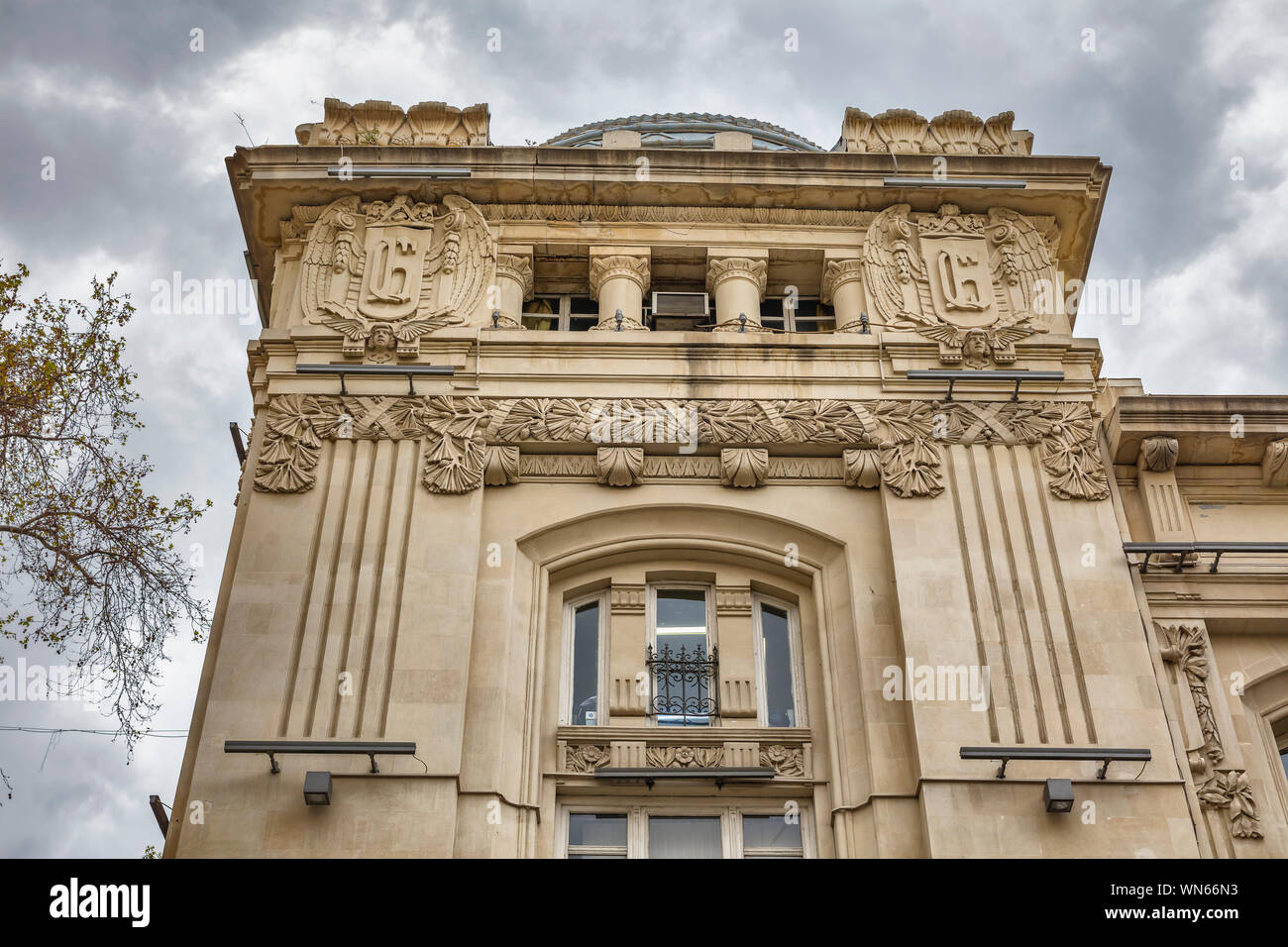 Baku Commercial Bank, 1901, im Jugendstil vintage Gebäude, Baku, Aserbaidschan Stockfoto