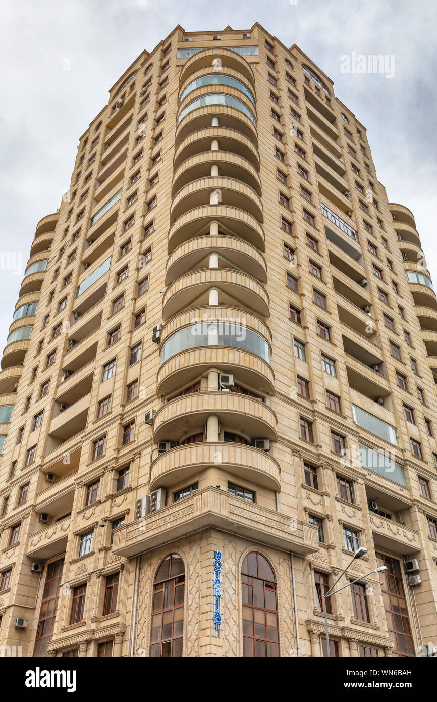 Modernes Apartmentgebäude, Baku, Aserbaidschan Stockfoto