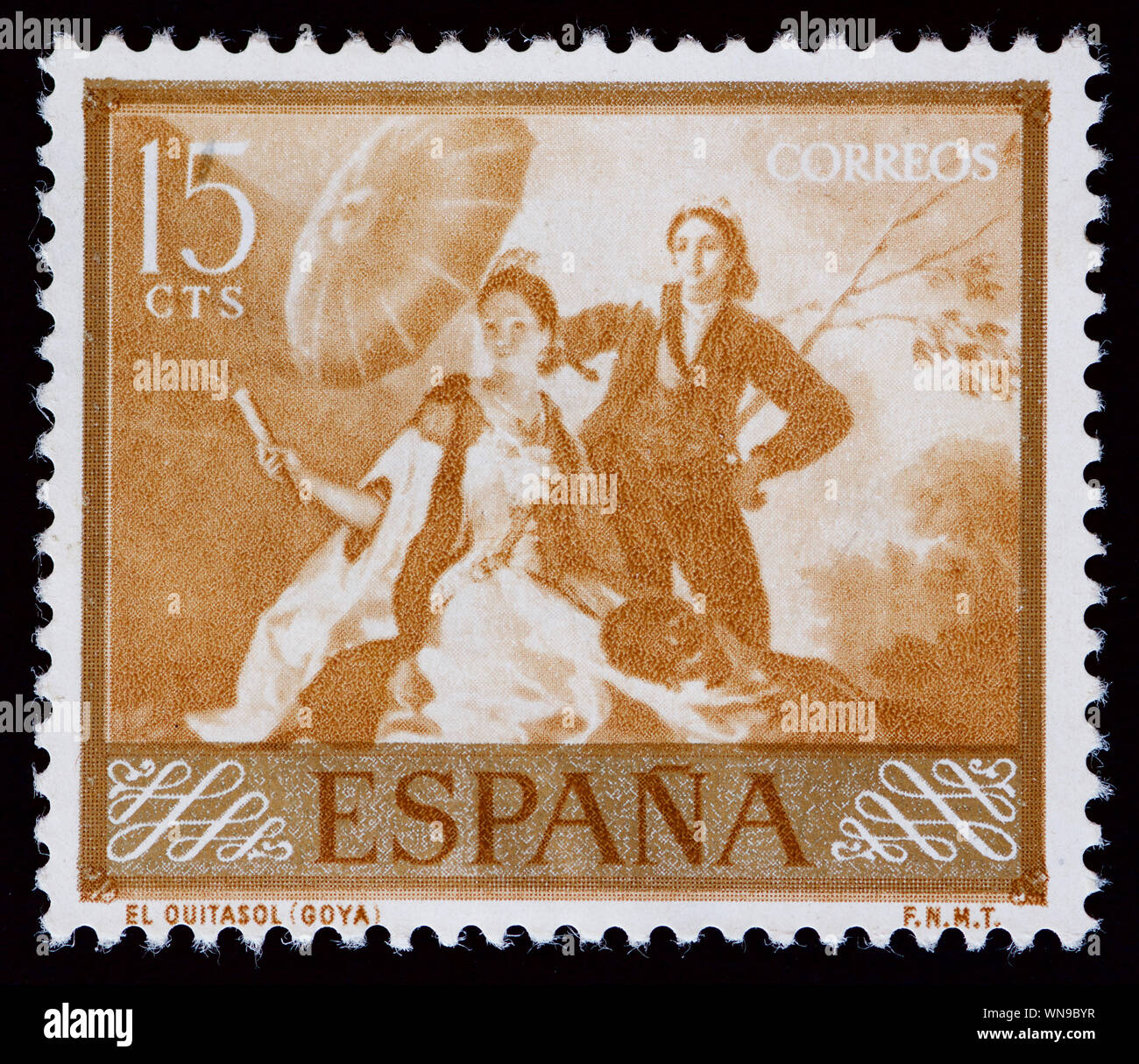 Spanien Briefmarke - Maler - Francisco de Goya Stockfoto