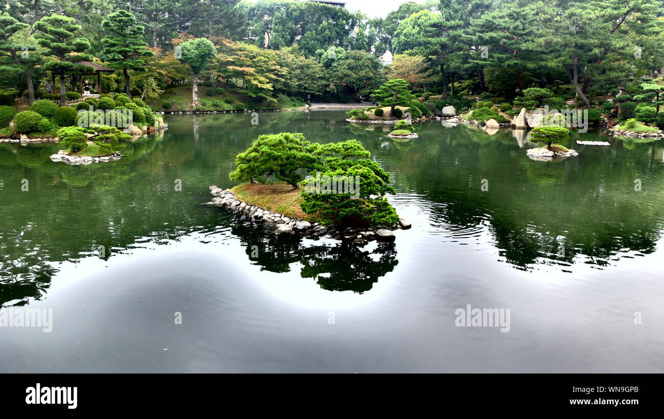 Adachi Museum der Kunst und Garten in schöner Harmonie Stockfoto