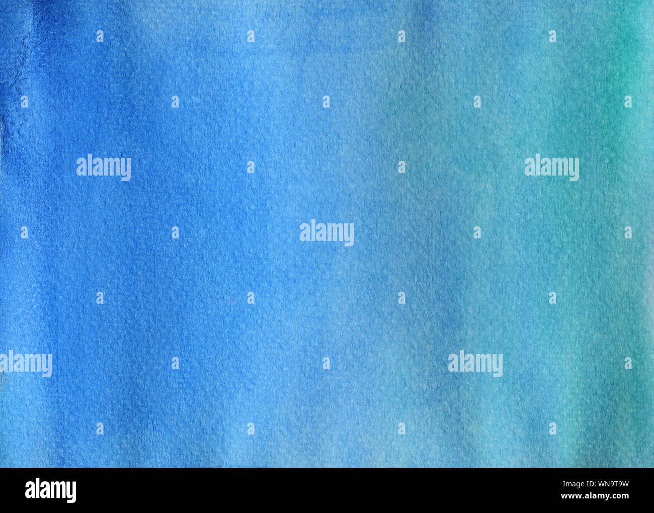Farbverlauf von Blau zu Grün, Illustration abstrakt und hellen Hintergrund von Hand zeichnen Aquarell auf Papier Stockfoto