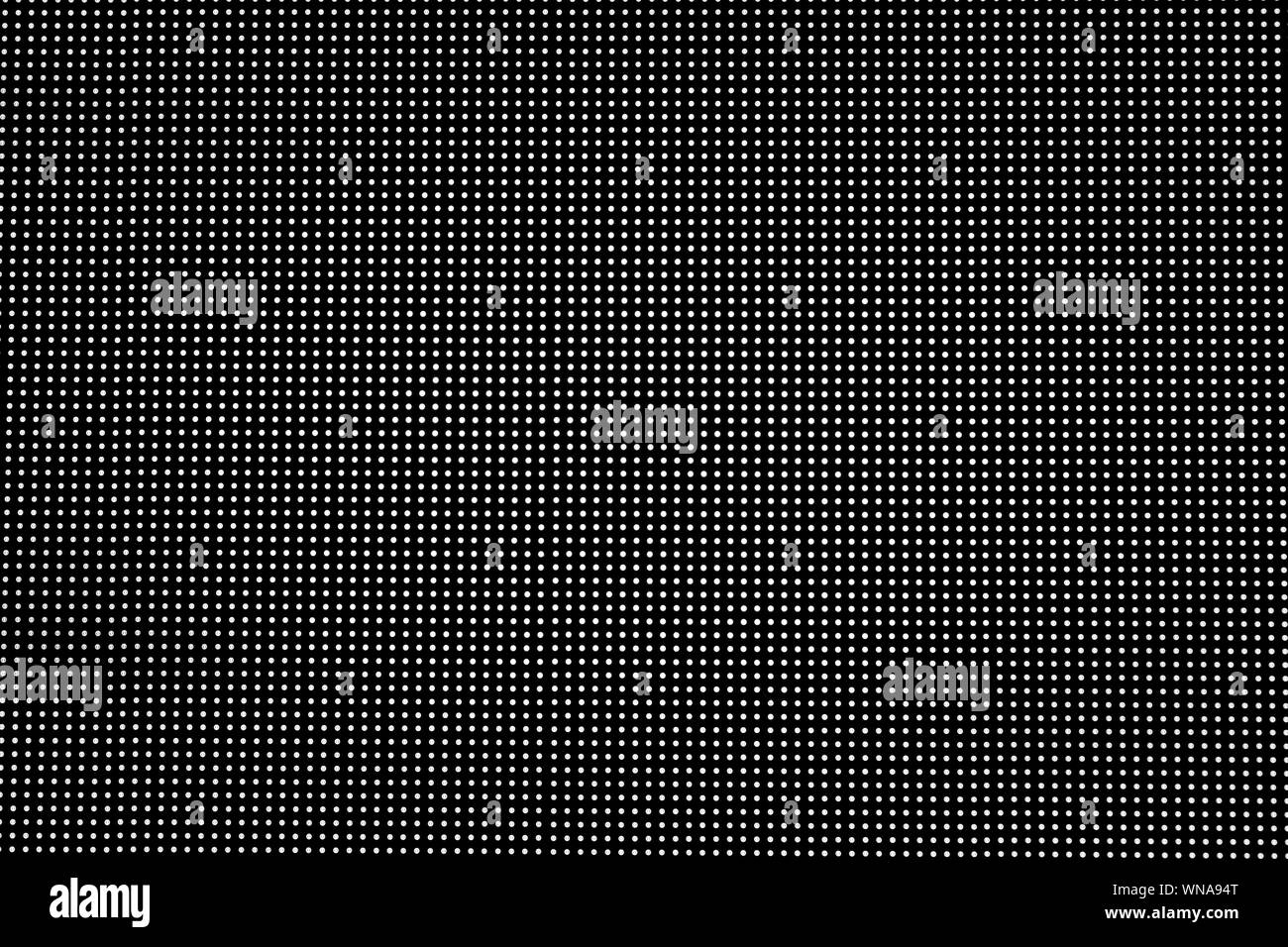 Textur Hintergrund LED-Display Technologie, Schwarz und Weiß angezeigt. Stockfoto