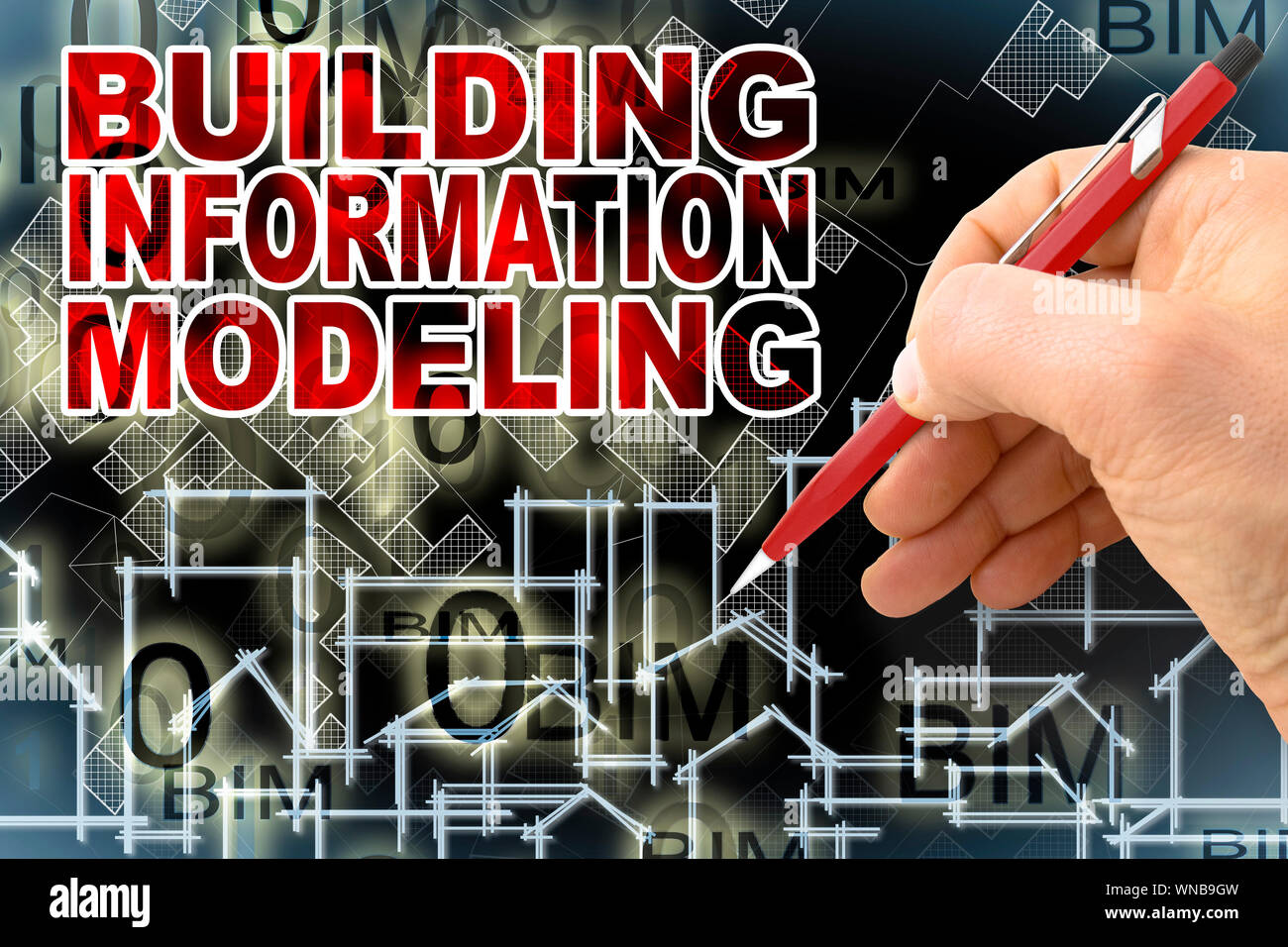 Building Information Modeling (BIM) - eine neue Art der Gestaltung Stockfoto