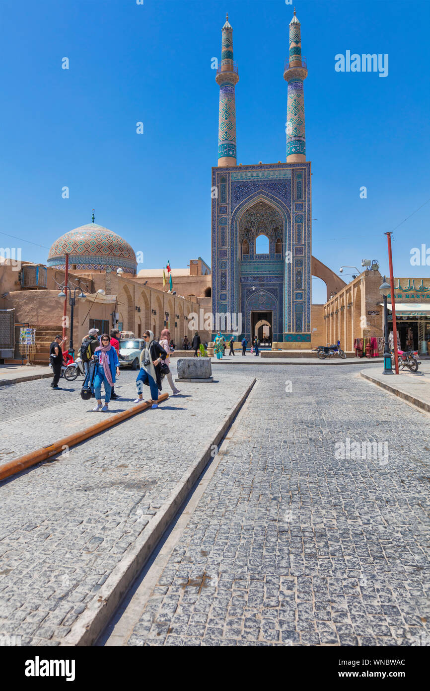 Jame Moschee, Yazd, Provinz Yazd, Iran Stockfoto