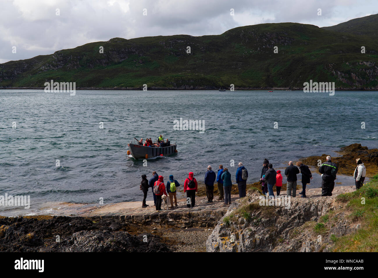 Cape Wrath Fähre, Keoldale, Sutherland Stockfoto