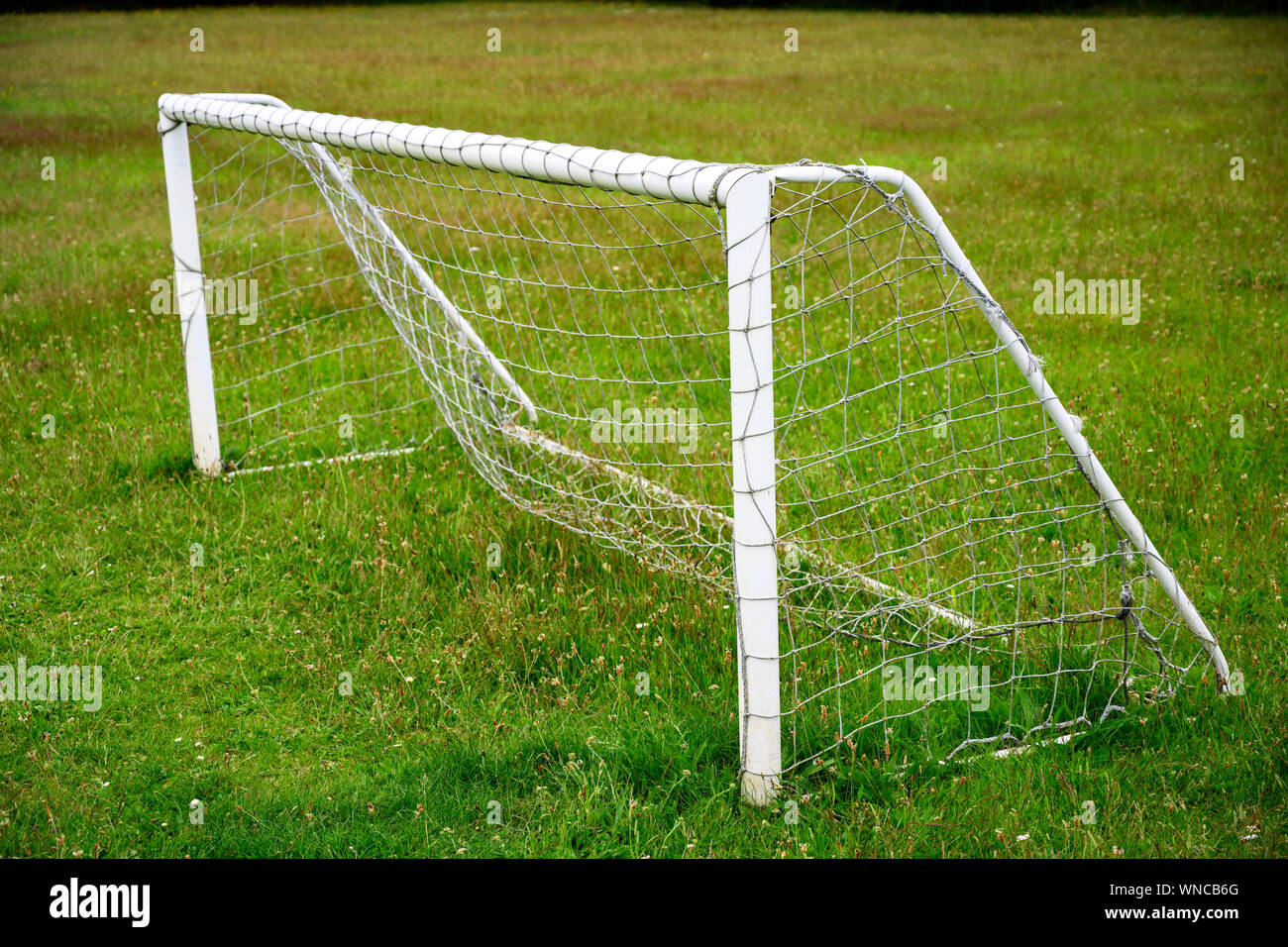 5-a-side football Ziele Stockfoto