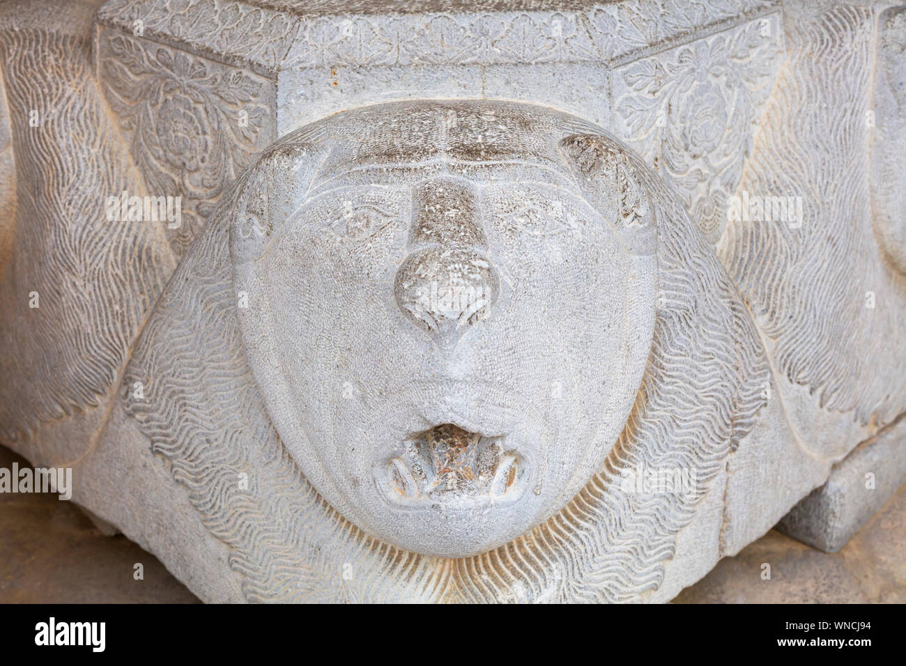 Garten Skulptur, Chehel Sotoun Palast, Garten, Isfahan, Provinz Isfahan, Iran Stockfoto