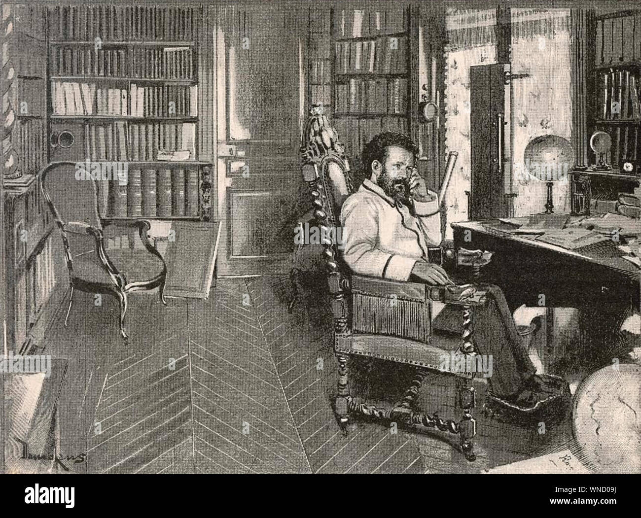 CAMILE FLaMMARION (1842-1925) Französischer Astronom und Autor Stockfoto