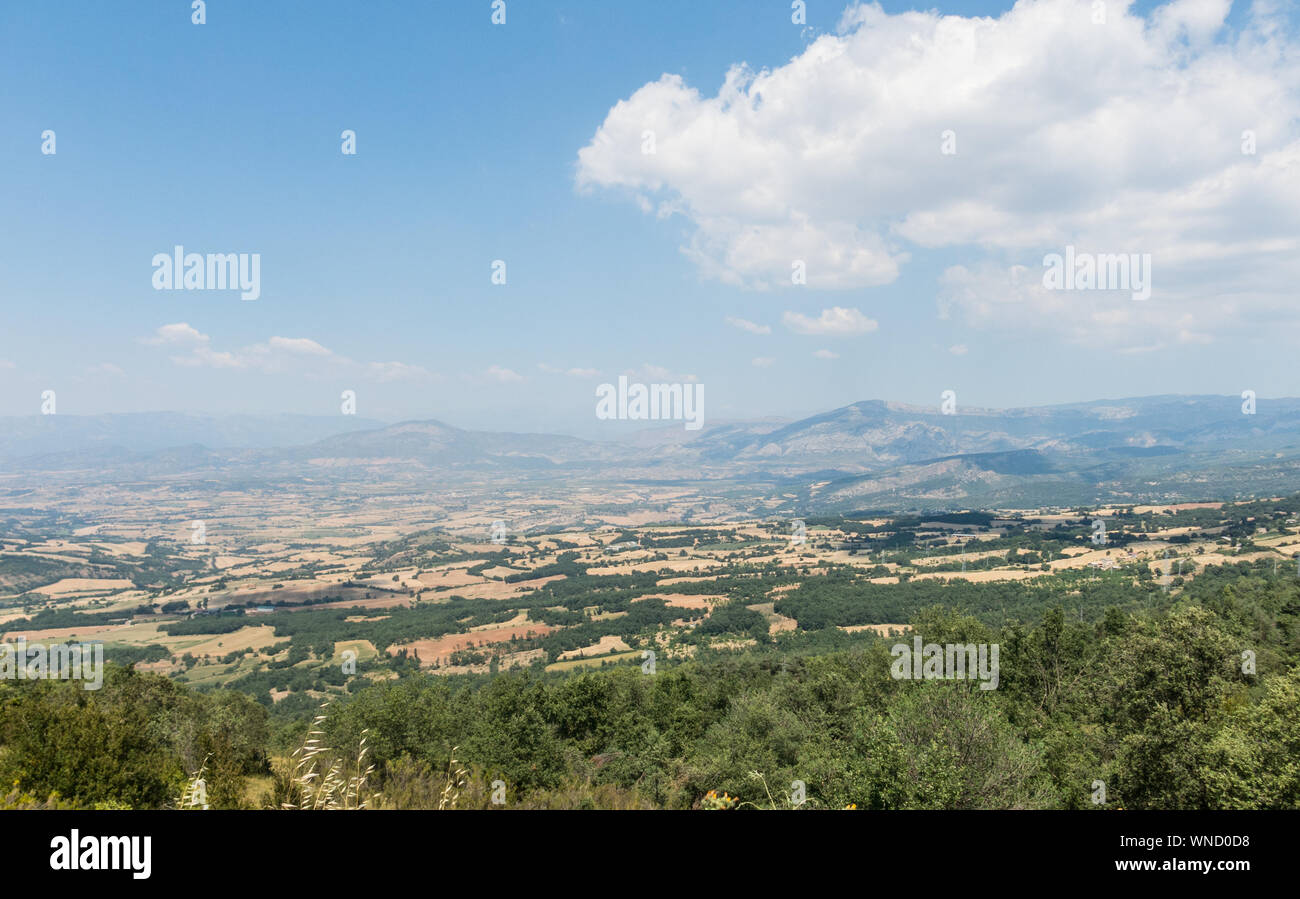 Allgemeine Panoramablick des Pallars Sobira Region, von der Spitze des Comiols. Pre-katalanischen Pyrenäen, Katalonien, Spanien Stockfoto