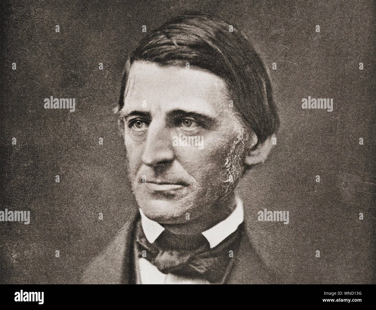 RALPH WALDO EMERSON (1803-1882) amerikanischer Dichter, Philosoph und Hochschullehrer Stockfoto