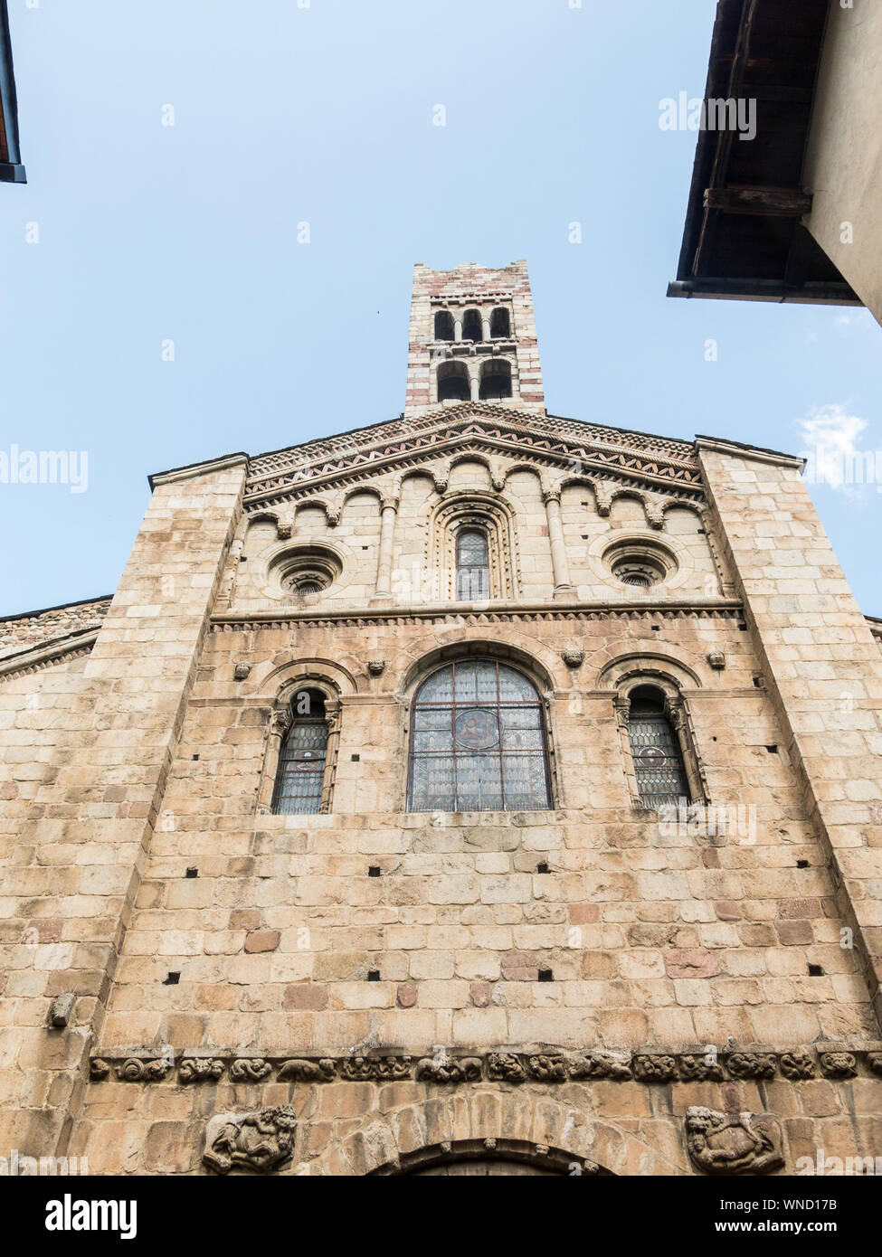 Die Kathedrale Santa Maria de Urgel ist romanisch und stammt aus dem 12. Jahrhundert. Seo de Urgel. Katalonien, Spanien. Europa Stockfoto