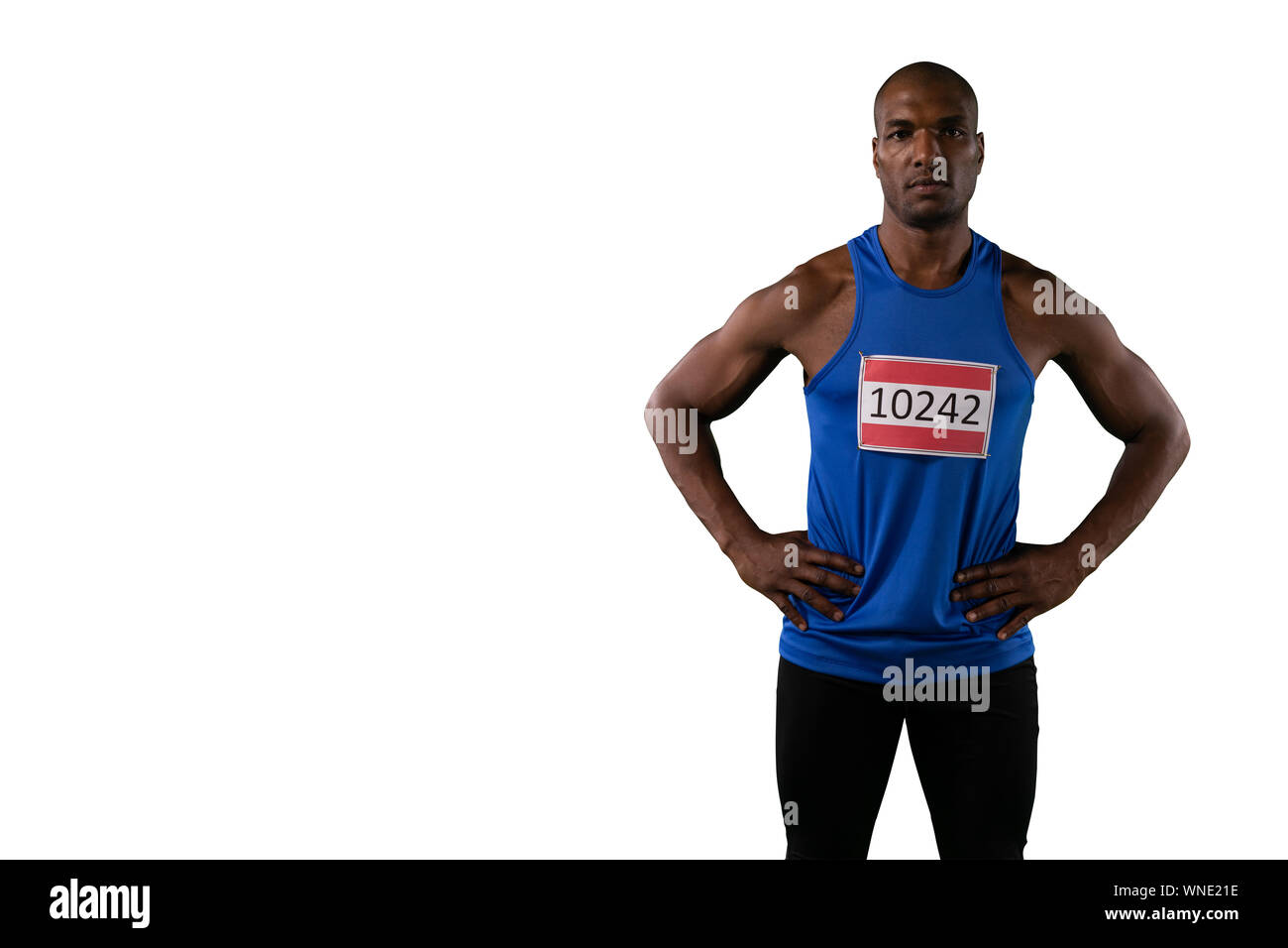 Konzentrierte Athleten Stockfoto