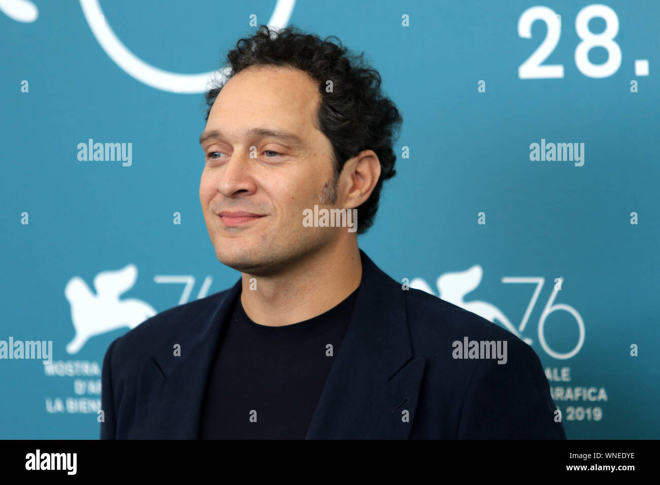 Italien, Lido di Venezia, 6. September 2019: Der italienische Schauspieler Claudio Santamaria am Photocall "tutto il Mio folle Amore' (Alle meine verrückte Liebe). 7. Stockfoto