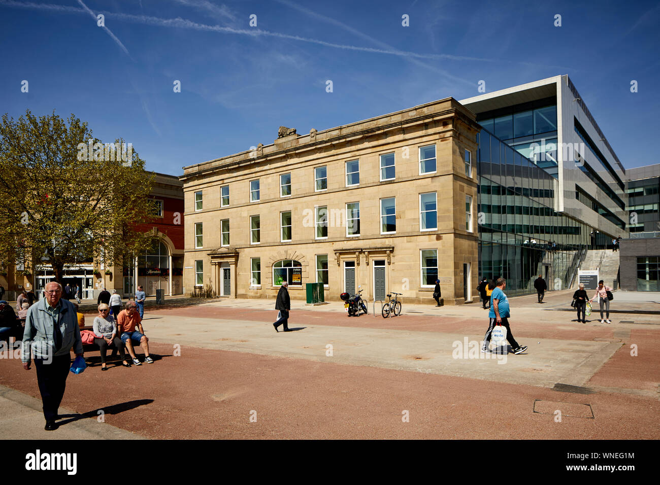 Tameside ein Rat Büros Ashton-under-Lyne gebaut, ehemaliger Standort der Verwaltung von schottischen Robertson einer größten unabhängigen CONSTRUC Stockfoto