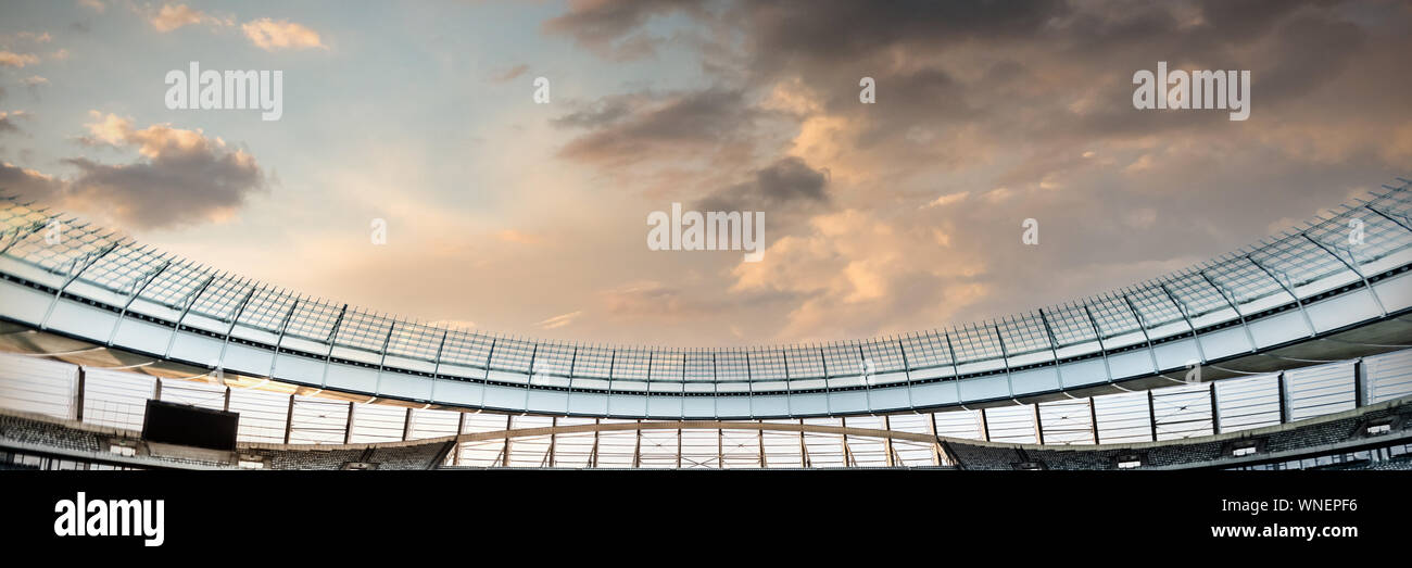 Rugby Stadion in der Morgendämmerung Stockfoto