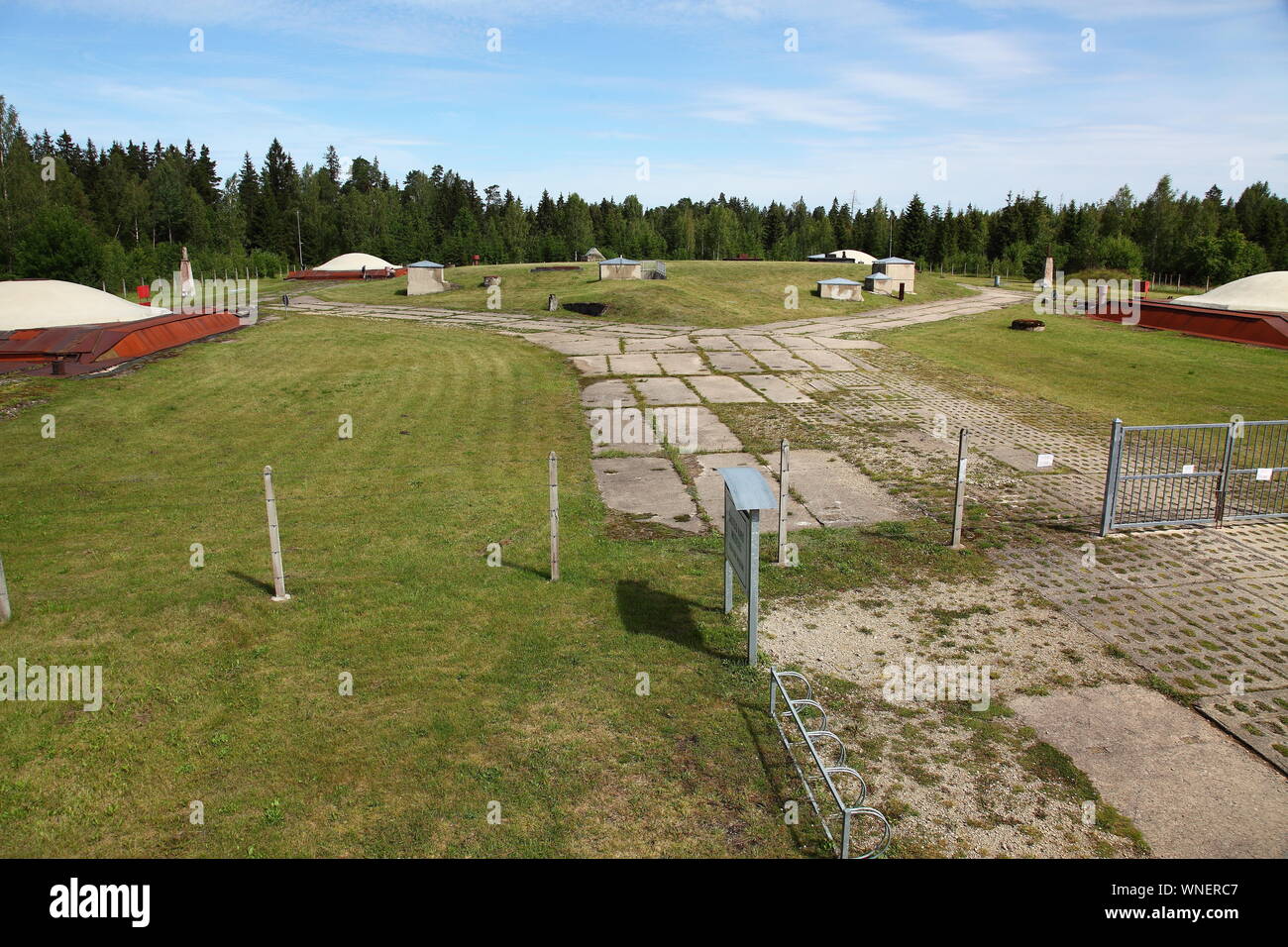 Plokstine Raketenbasis, die ehemalige Sowjetunion, heute ein Museum des Kalten Krieges in Plateliai, Litauen Stockfoto