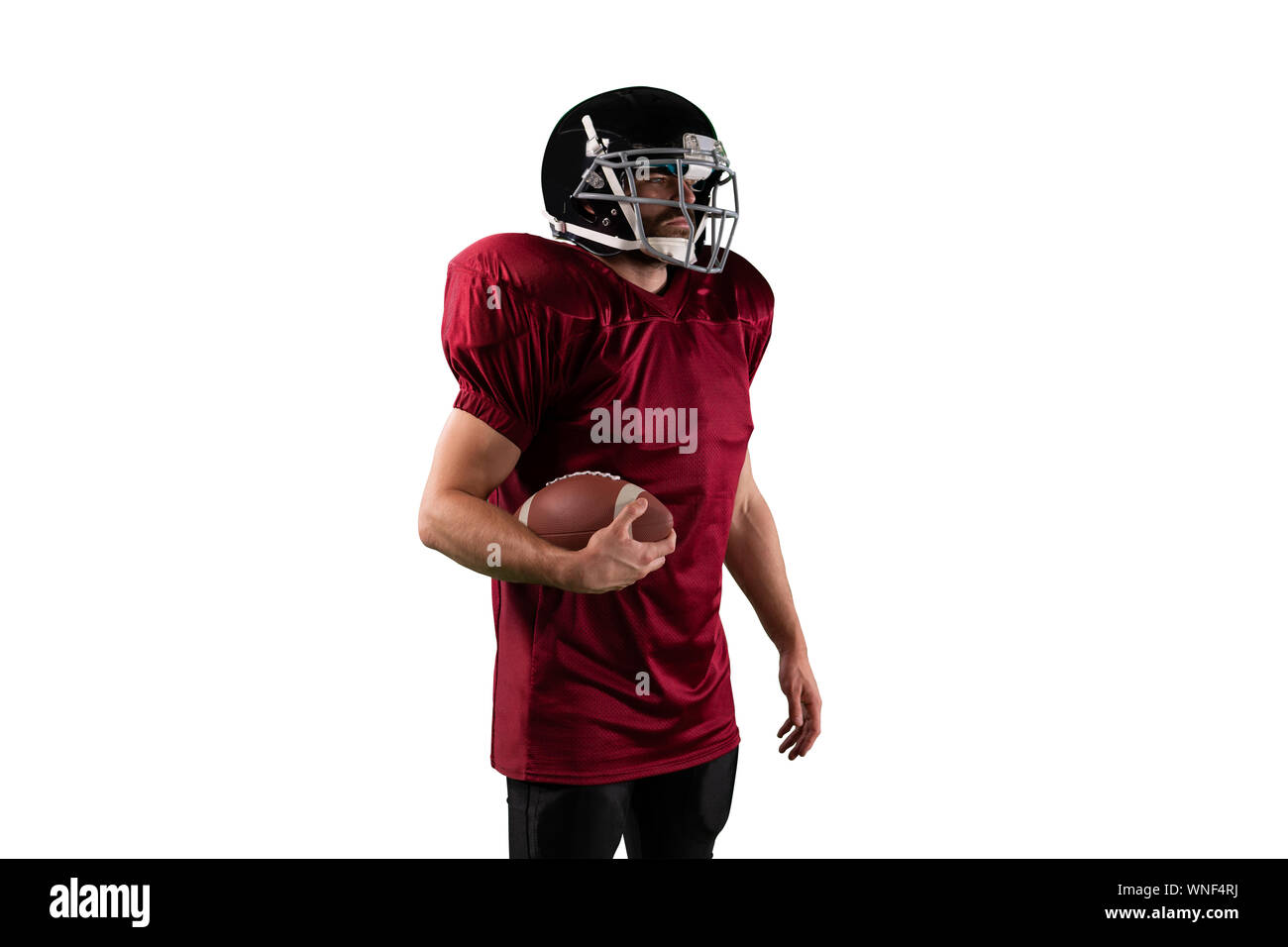 US-amerikanischer American-Football-Spieler Stockfoto