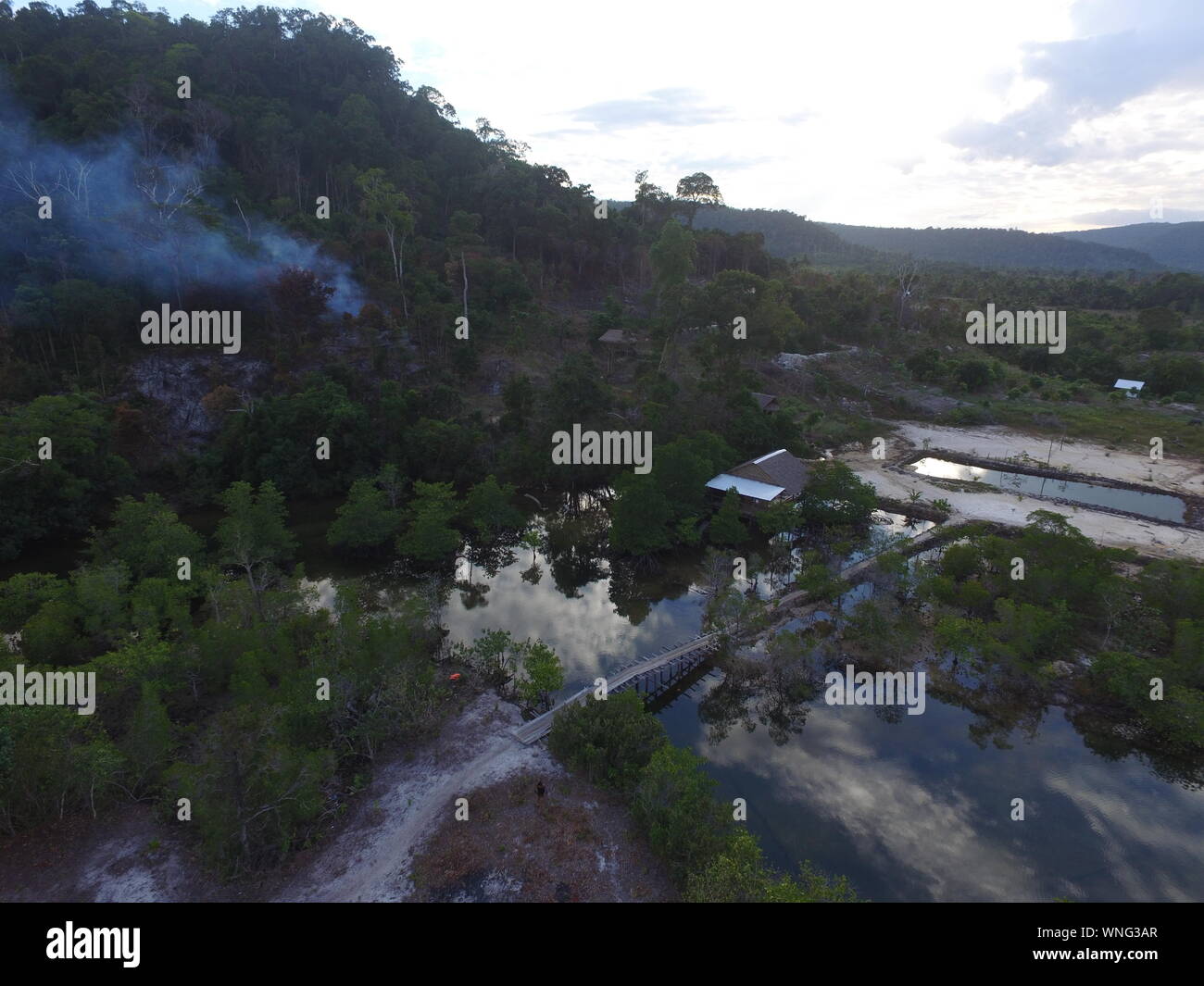 Koh Rong Kambodscha Insel drone Stockfoto