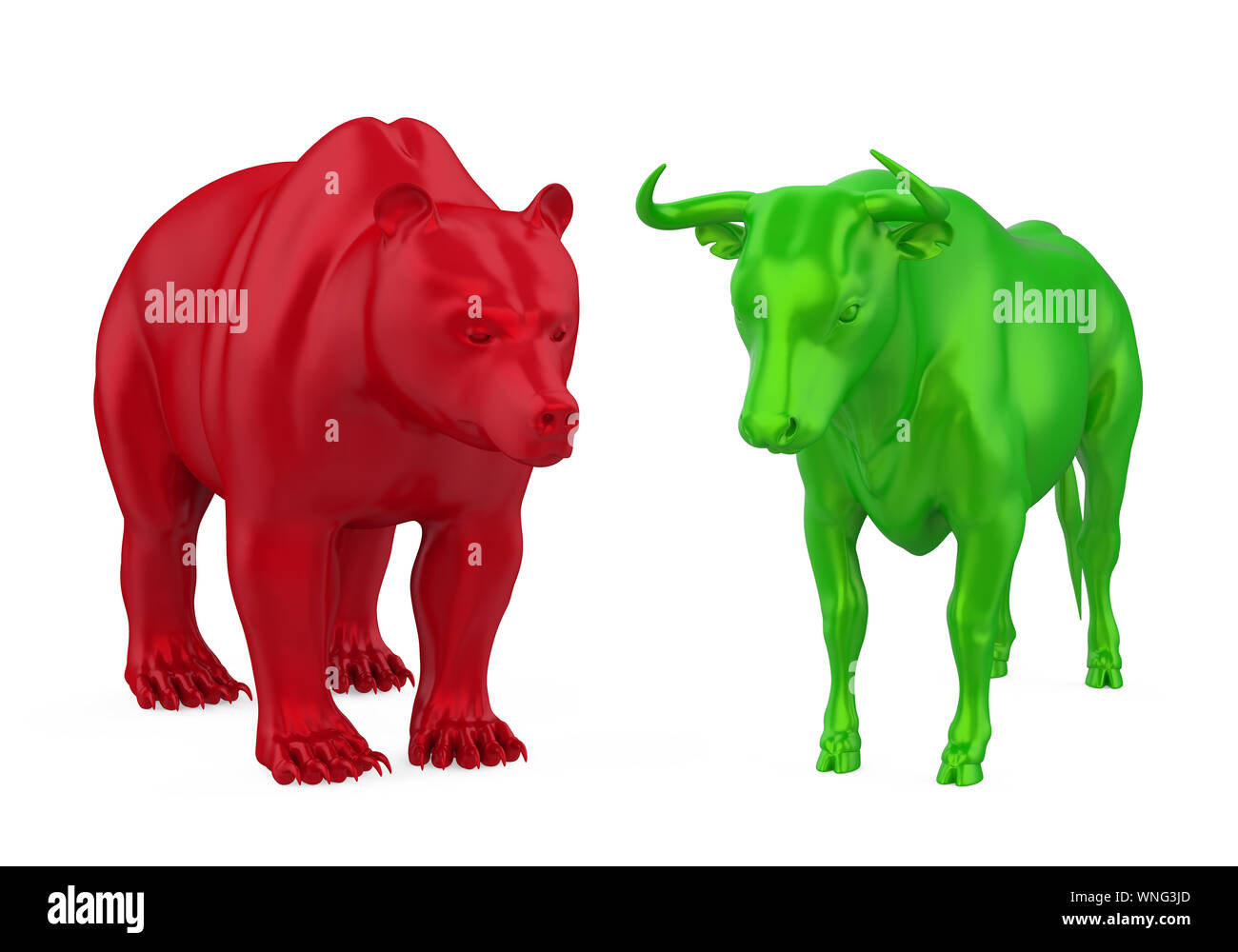 Bullish und Bearish Abbildung Stockfoto