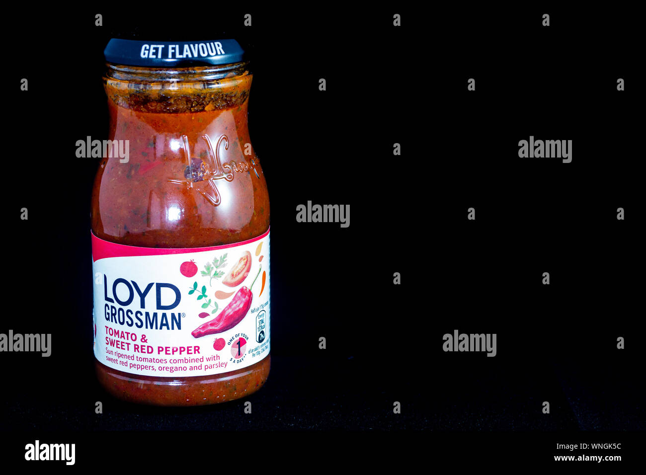Loyd Grossman Sauce isoliert Stockfoto