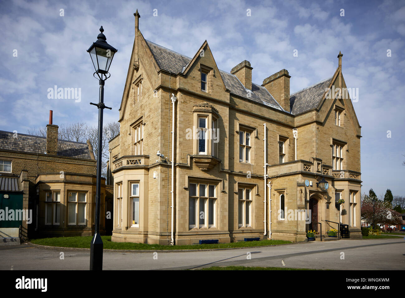 Tameside Ryecroft Hotel Manchester Rd, Audenshaw, wunderschönes denkmalgeschütztes civic Gebäude gespendet, um die Menschen in Audenshaw durch Austin Hopkinson im 19. Stockfoto