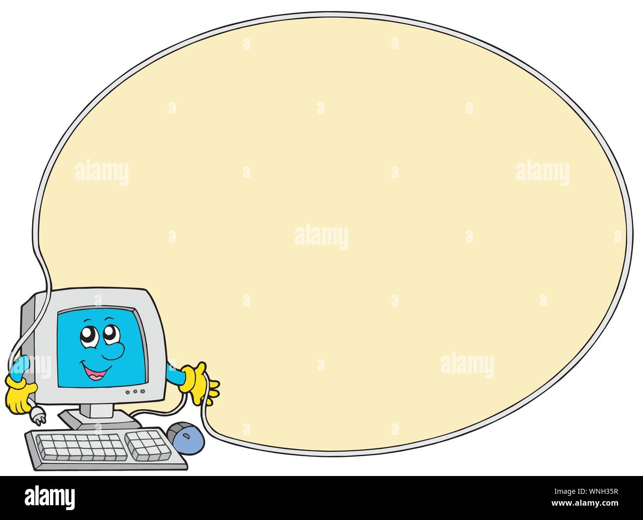 Computer runden Rahmen Stock Vektor