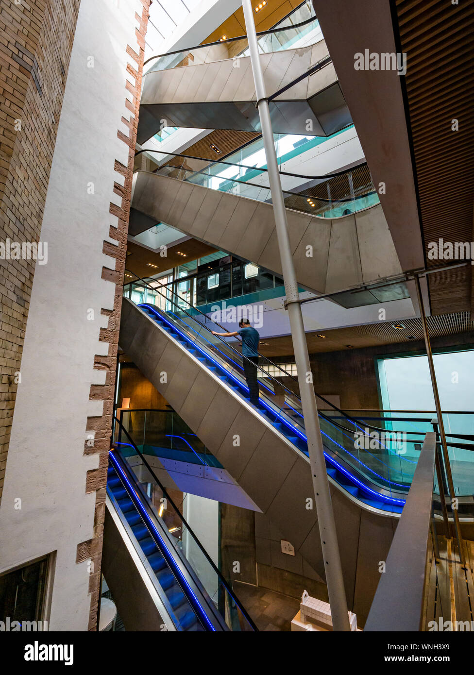 Innenansicht von Glasgow Herald Gebäude, jetzt den Leuchtturm, Schottland Zentrum für Architektur & Design, Glasgow, Schottland, Großbritannien Stockfoto