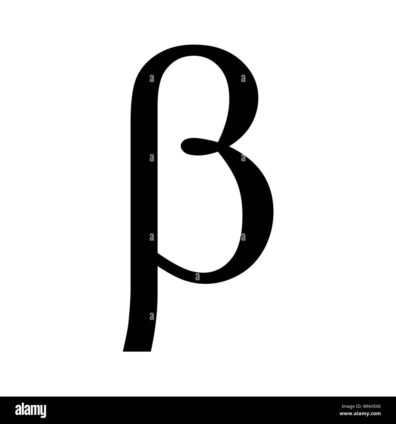 Schwarz Beta Symbol Stock Vektor