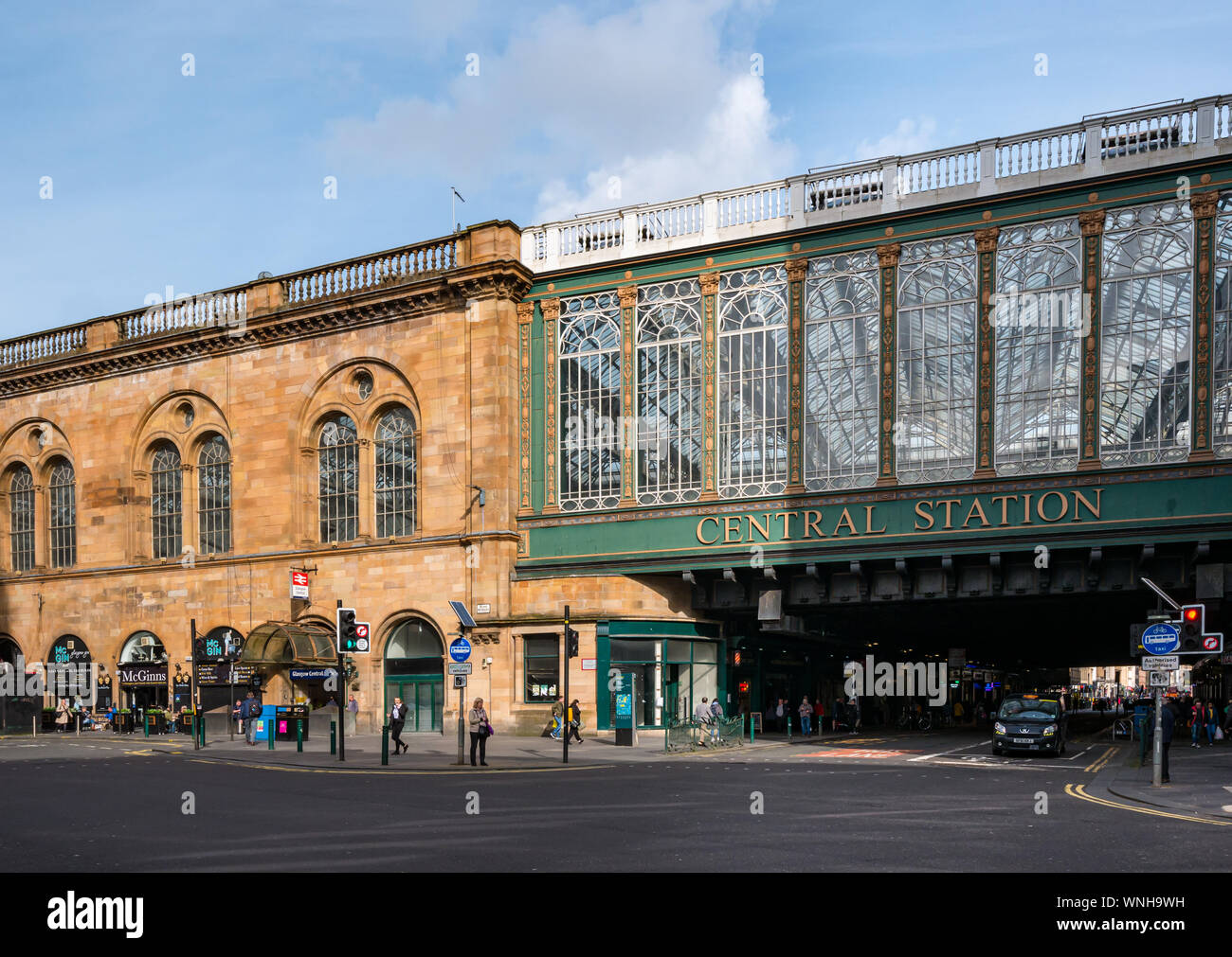 Glasgow Hauptbahnhof viktorianische Architektur, Glasgow, Schottland, Großbritannien Stockfoto