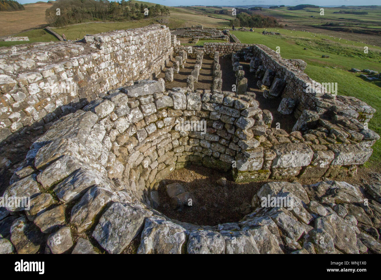 Housesteads Roman Fort post Mais Trockenkammer Stockfoto