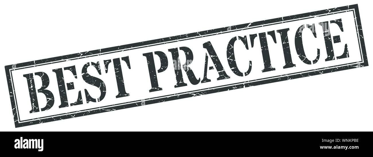 Best practice Stempel. best practice Square grunge unterzeichnen. best practice Stock Vektor