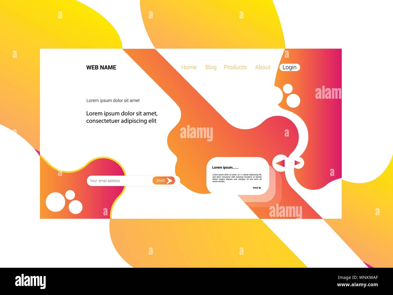 Landing-page-Vorlagen Stock Vektor