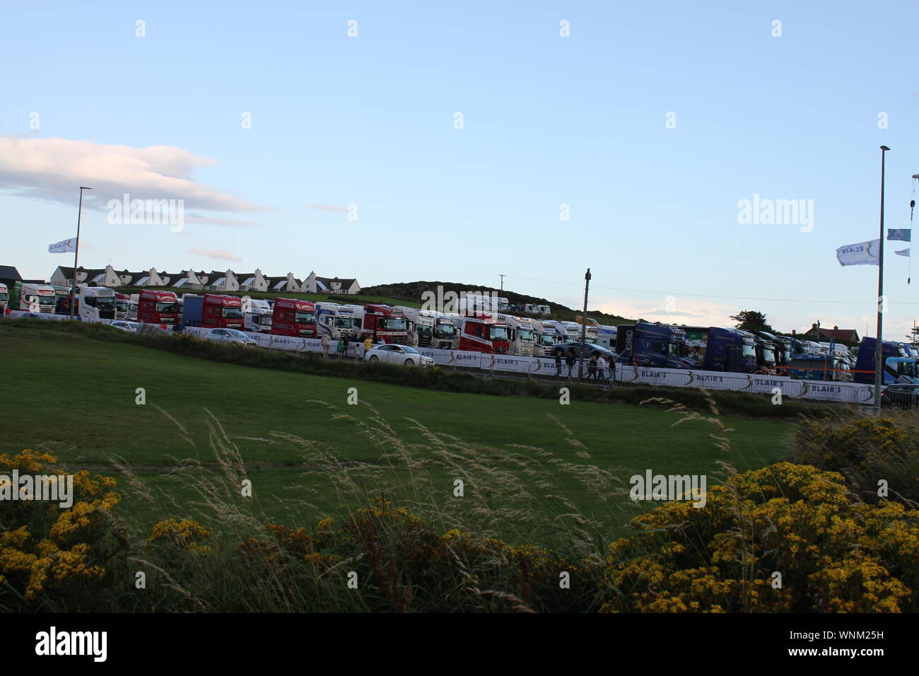 Einen umfassenden Überblick über alle Lastwagen an der Causeway Coast Truckfest2019 Stockfoto