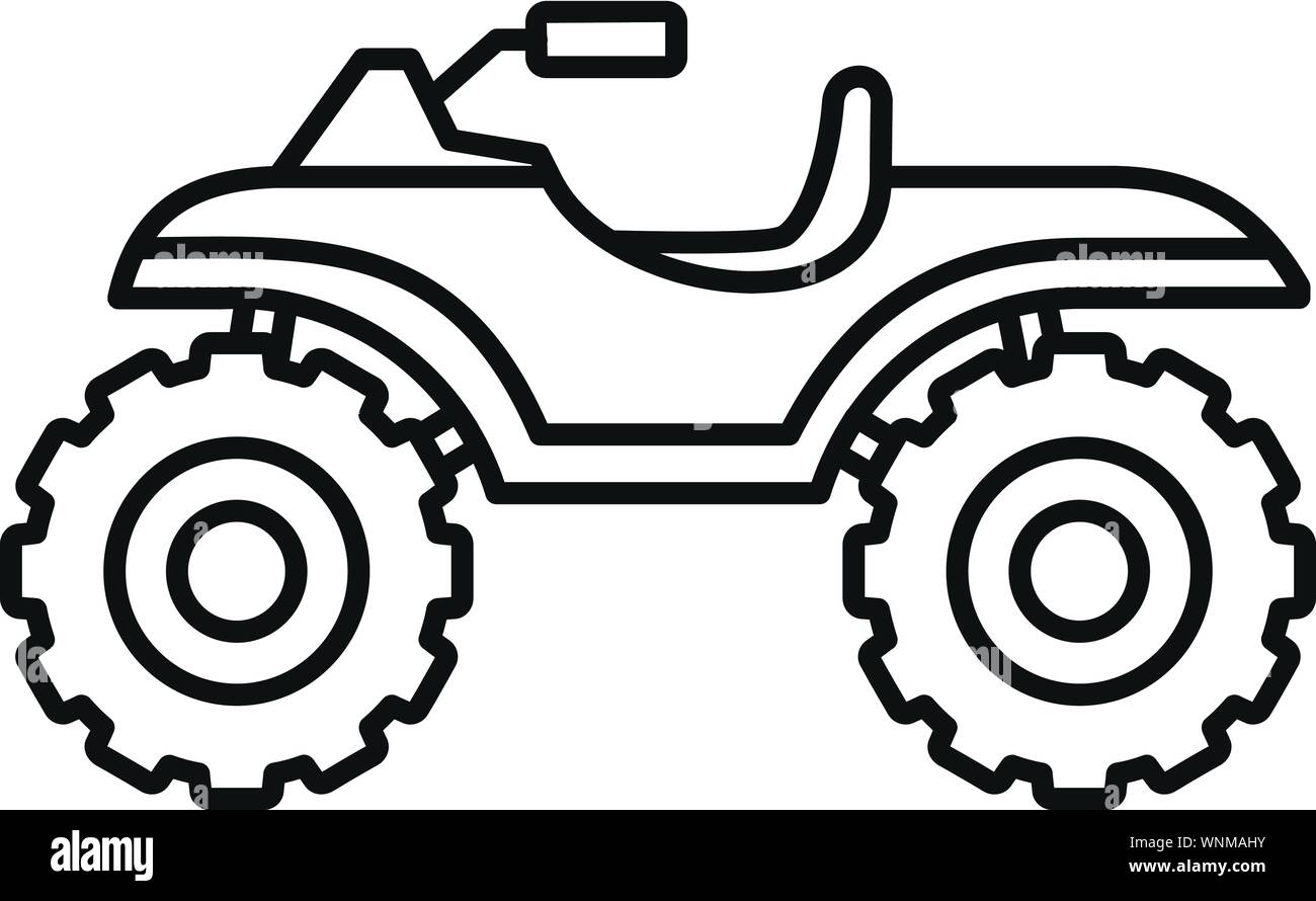 Hunter Quad Bike - Symbol. Umrisse Hunter quad bike Vektor Symbol für Web Design auf weißem Hintergrund Stock Vektor