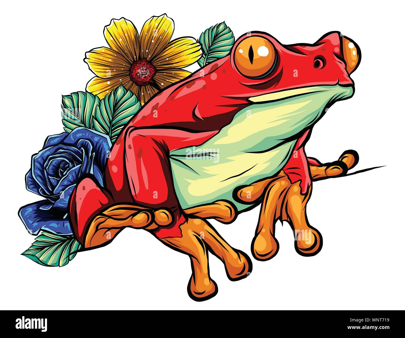 Tropischer frosch Stock-Vektorgrafiken kaufen - Alamy