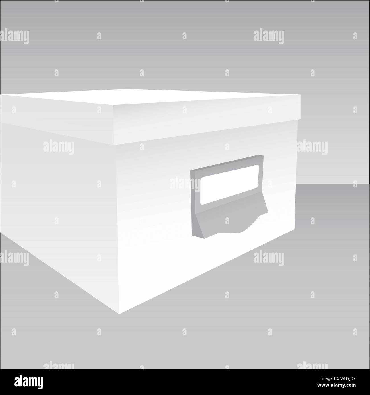 3D-Darstellung eines geschlossenen Kasten Stock Vektor