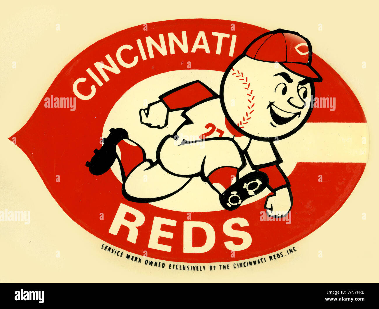 Vintage Cincinnati Reds Team logo Aufkleber ca. 50er und 60er Jahren  Stockfotografie - Alamy